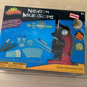 Newton Microscope New In Box  Learning Exploring Collect Prepare & Observe